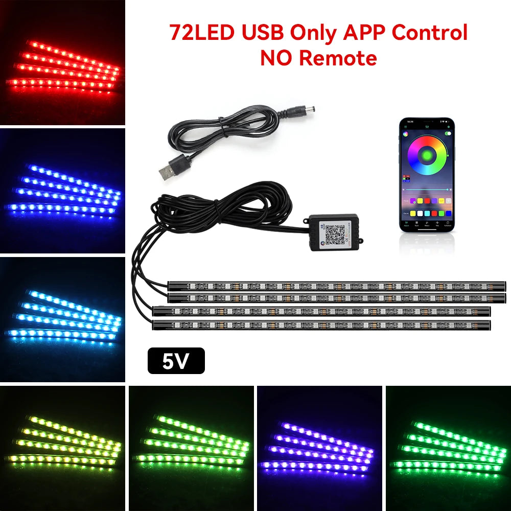 DRIVYX DriveGlow Kit – RGB LED Innenraumbeleuchtung fürs Auto