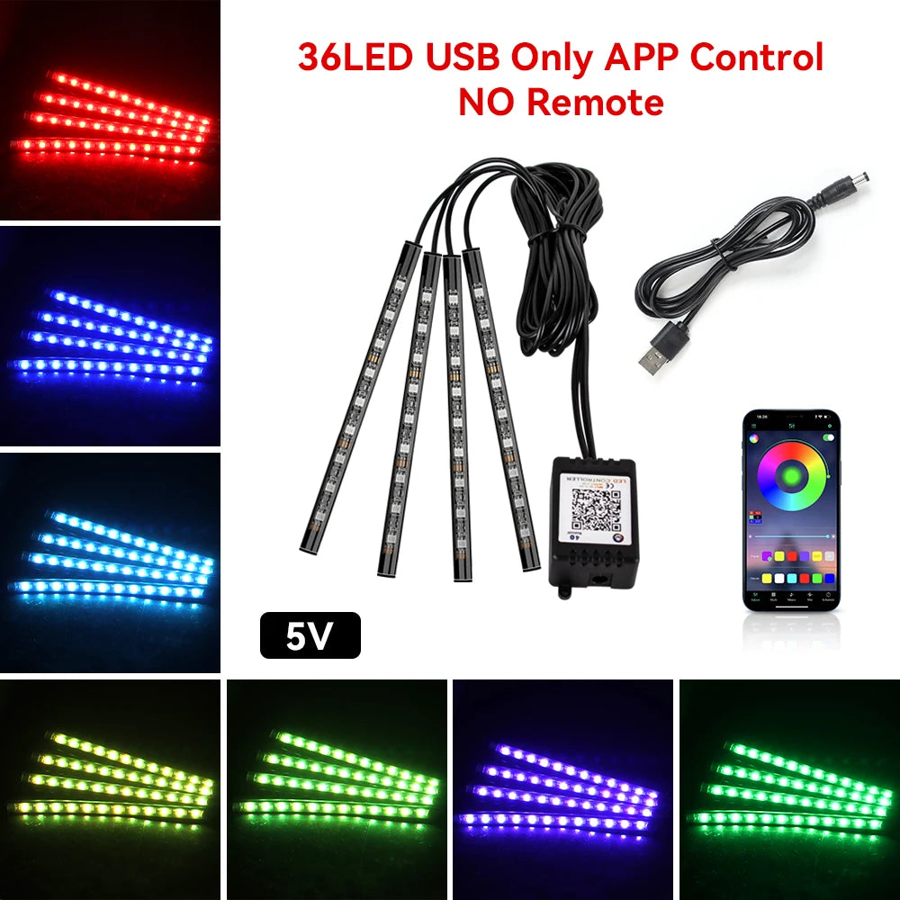 DRIVYX DriveGlow Kit – RGB LED Innenraumbeleuchtung fürs Auto
