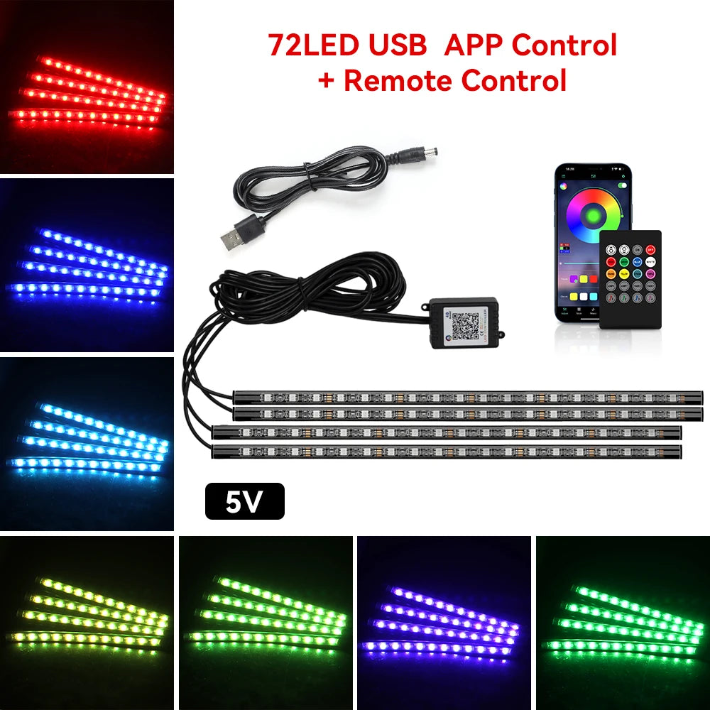 DRIVYX DriveGlow Kit – RGB LED Innenraumbeleuchtung fürs Auto