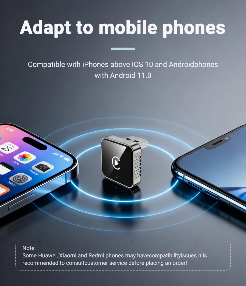 Wireless CarPlay & Android Auto Adapter – Kabellos per USB Dongle