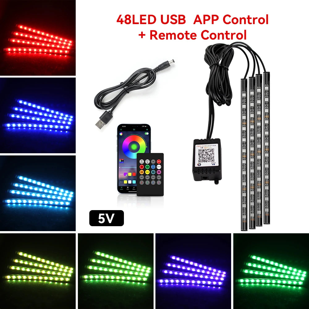 DRIVYX DriveGlow Kit – RGB LED Innenraumbeleuchtung fürs Auto
